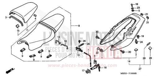 SEAT/REAR COWL VTR1000F3 de 2003